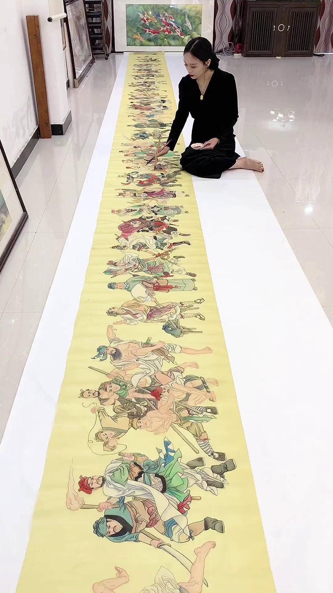 绢本一百单八将