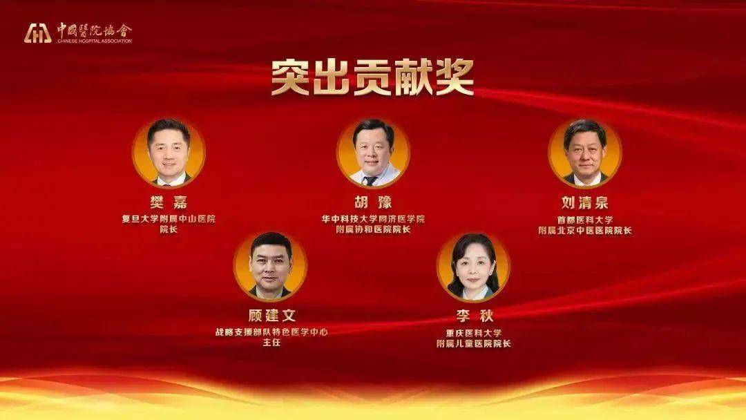 我院樊嘉院长荣获中国医院协会2022年突出贡献奖