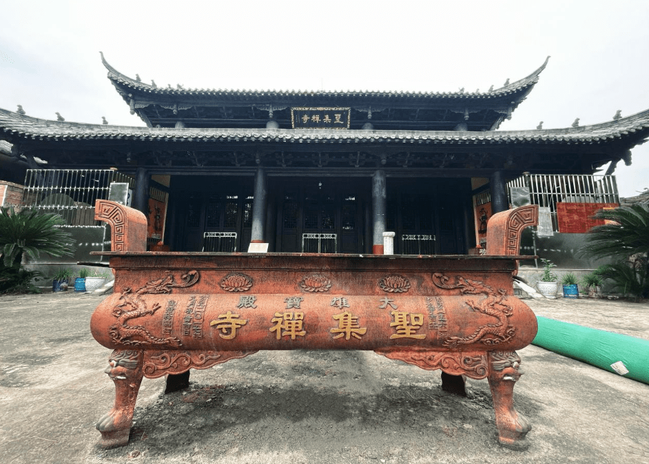 遂州十二景·玉堂朝霁:初日照高林 霞光耀古庙_遂宁_杨慎_景色