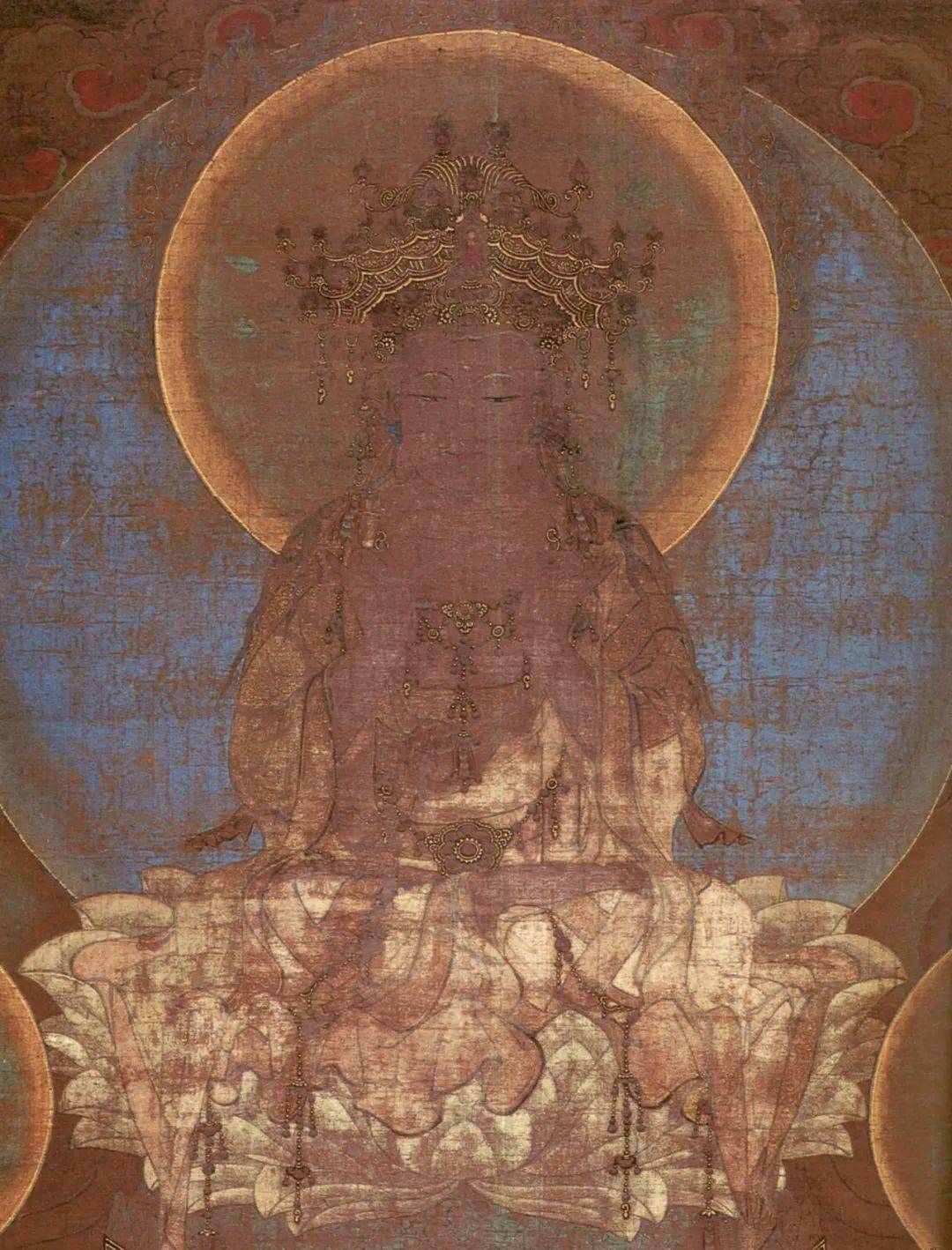 华严法会|南宋佛画:华严三圣图_菩萨_那佛_赏析