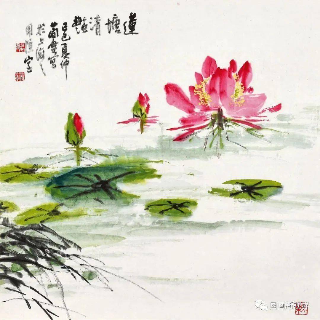 中国美術 孟剛 爽 夏 鳥 花 中国画 古美術 肉筆-