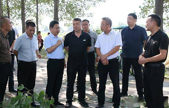 朱暑光一行先后到孟寨镇拟定安置区,孟寨镇赵马庄