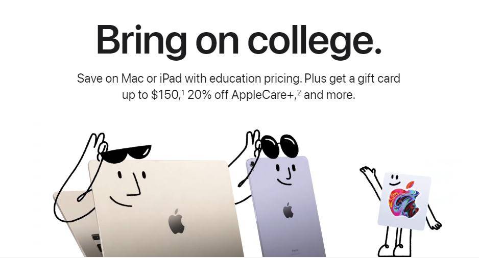 天博官网苹果美国张开返校季勾当：买Mac、iPad赠予最高 150 美圆礼物卡(图1)