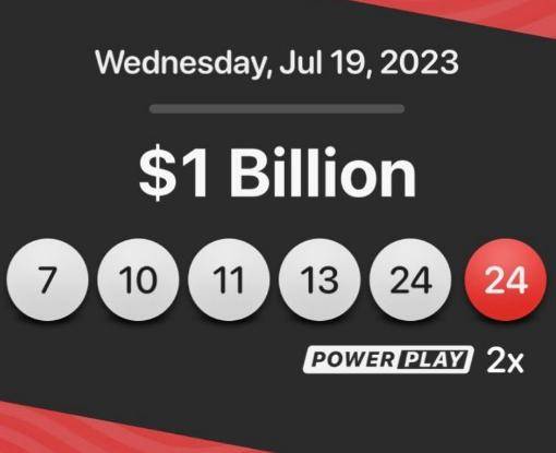 此次强力球彩票中奖号码是7,10,11,13,24,强力球号码是24.