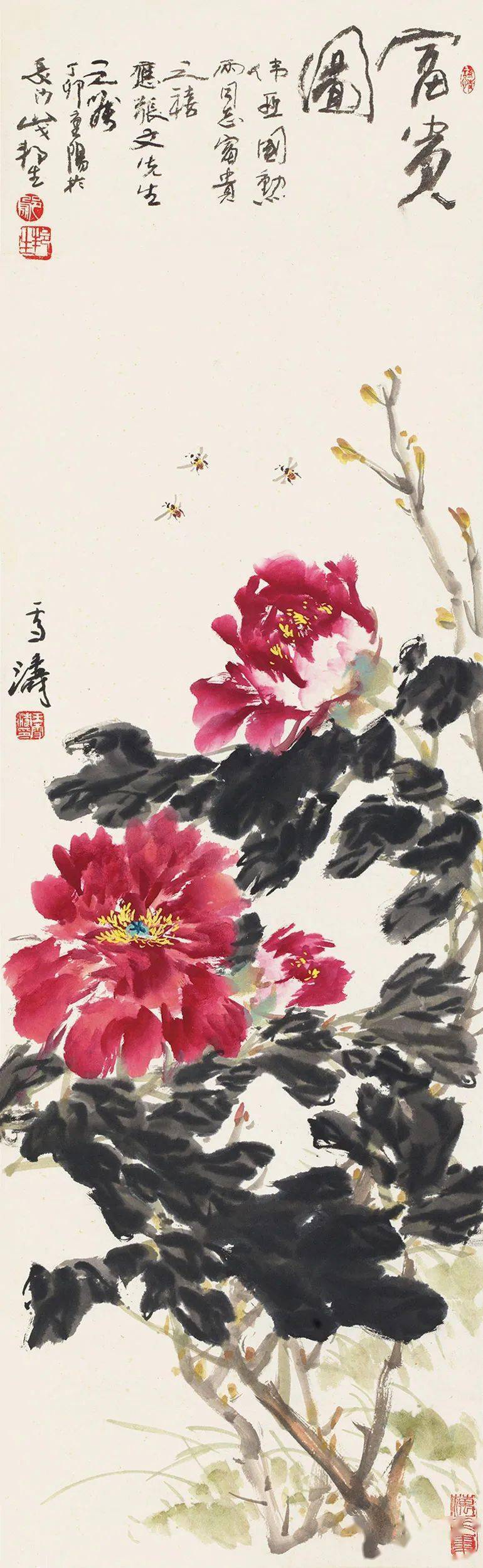 国画天地】太美了，他的牡丹画法独树一格，娇艳不媚俗！_王雪涛_