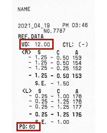 根据验光结果可知:右眼125度近视,50度散光,散光轴位153;左眼25度近视