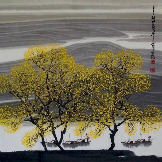 别具一格,他笔下的没骨榕树画,就像齐白石的虾,徐悲鸿的马_应强_国画