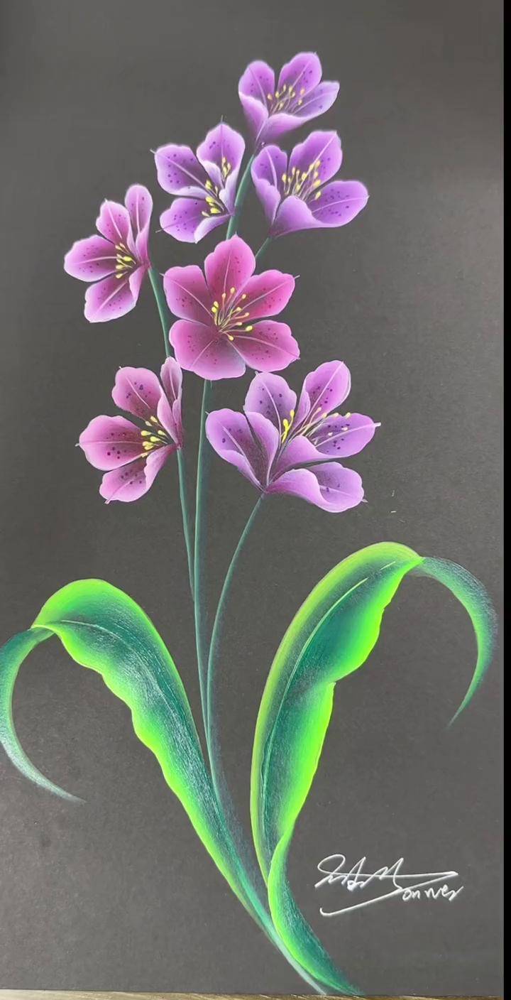 排笔3d彩绘 3d彩绘速成创意画 跟着我一起学画画 排笔彩绘