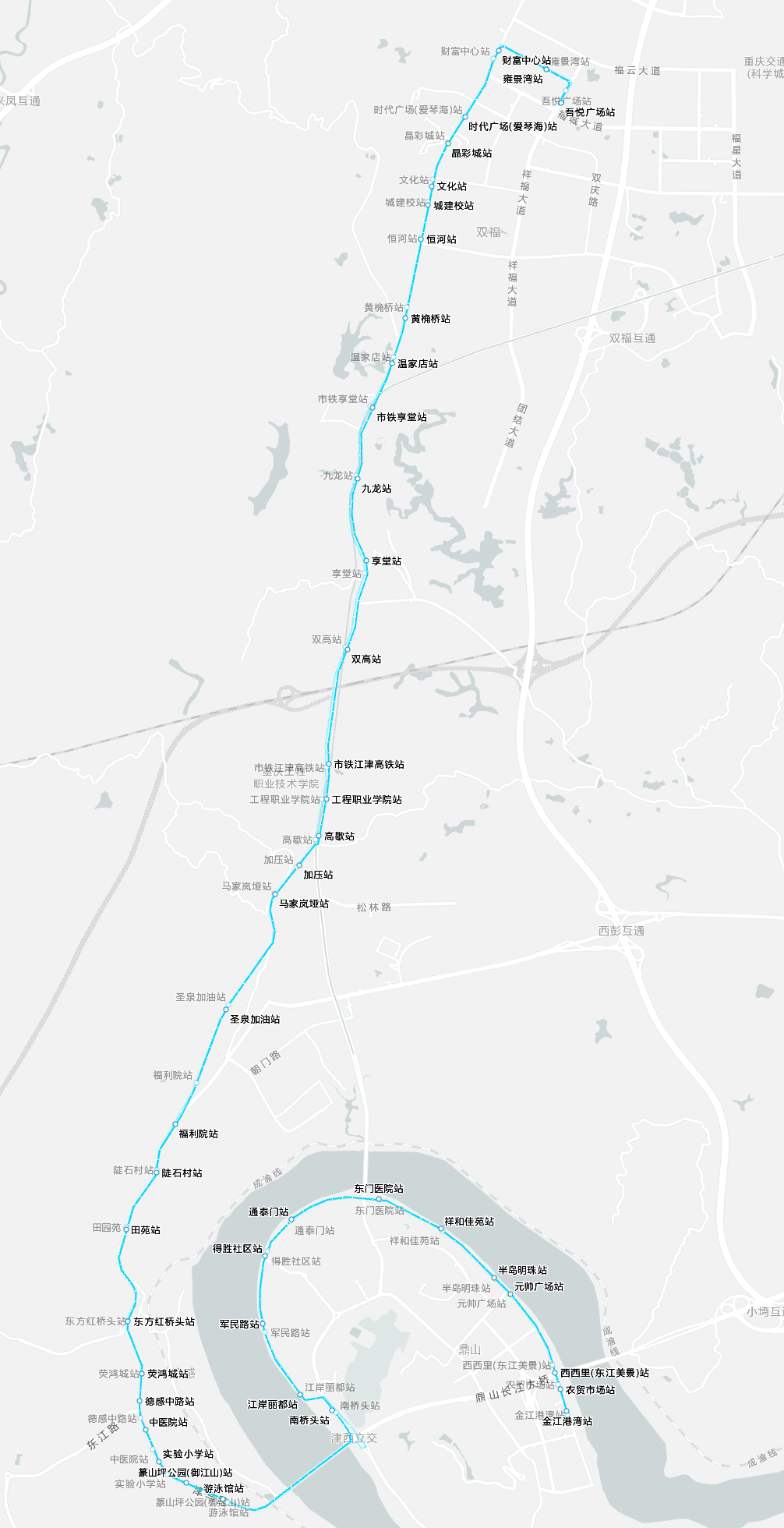 江津103路公交车路线图图片