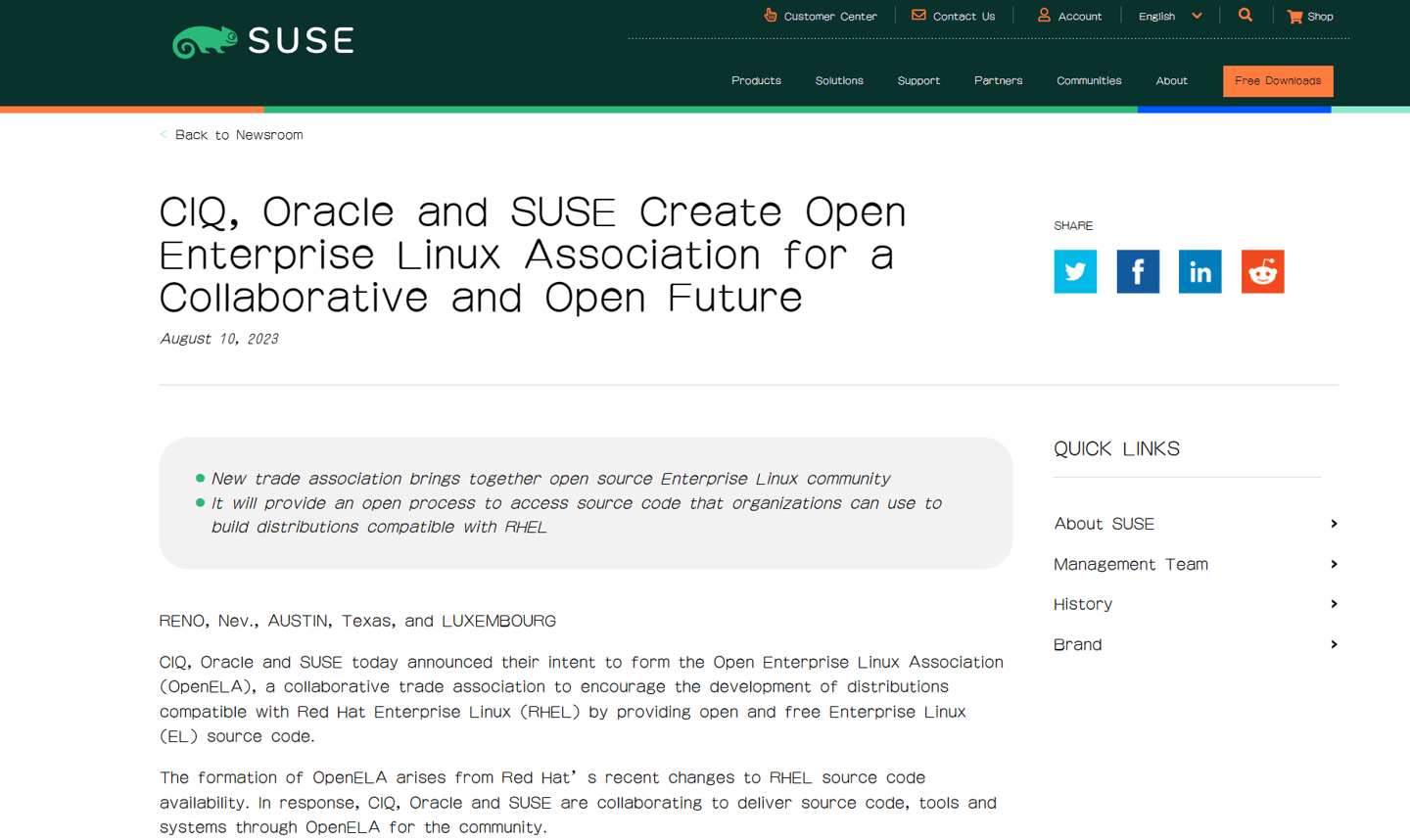  suse ciq openela rhel linux 