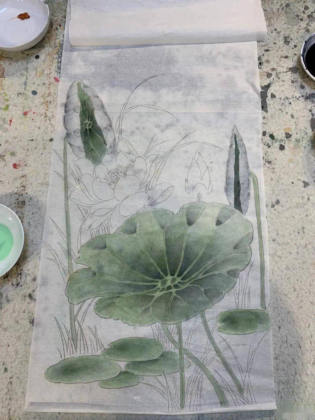 天啊,这也太美了吧,夏雨画的工笔意境深远,笔法苍劲,设色明暗有序