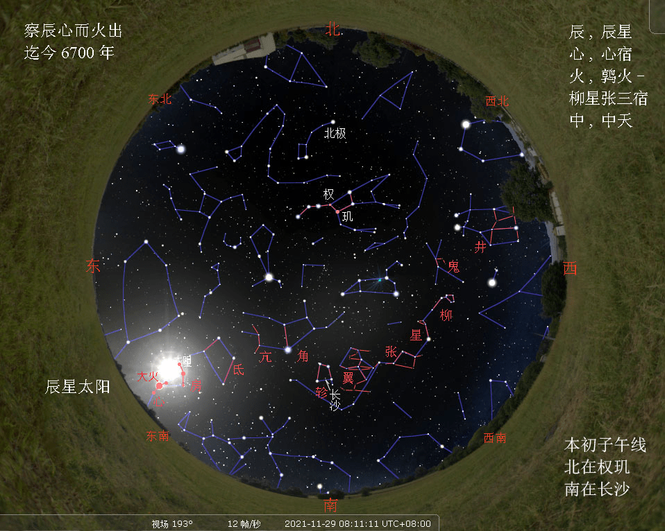 星辰原创|悟无误:长沙星,古代观星授时的本初子午线_星空_中国_司南