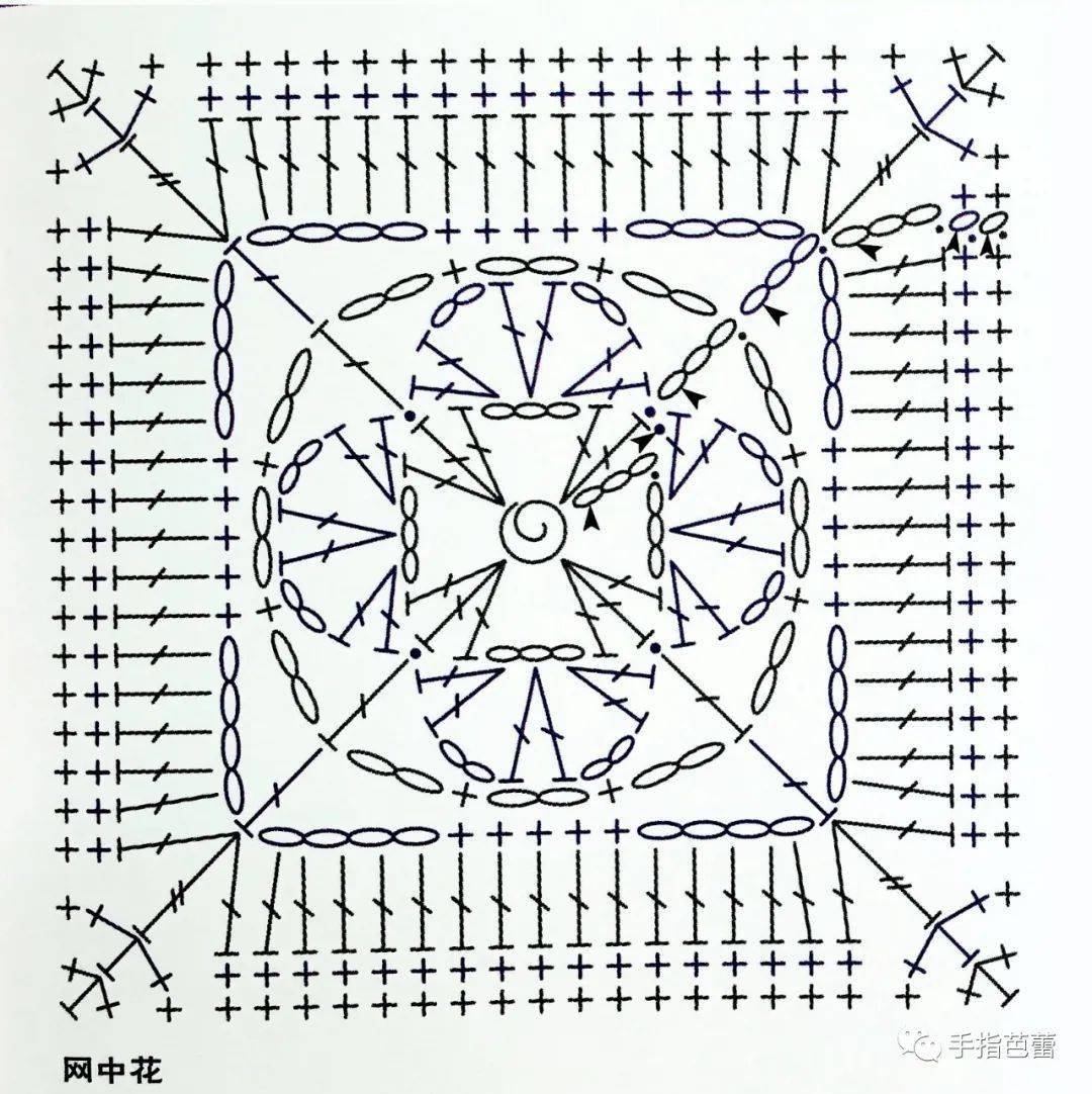 钩织方块花附图解