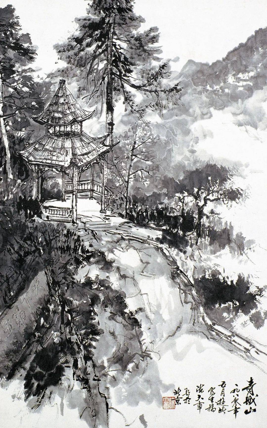 陈大章先生的山水画:大势磅礴气韵生动,美_作品_国画_创作
