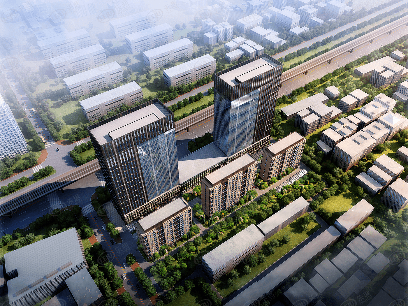 远创国际项目概览刚刚更新 户型面积96㎡_周边_企业_商务