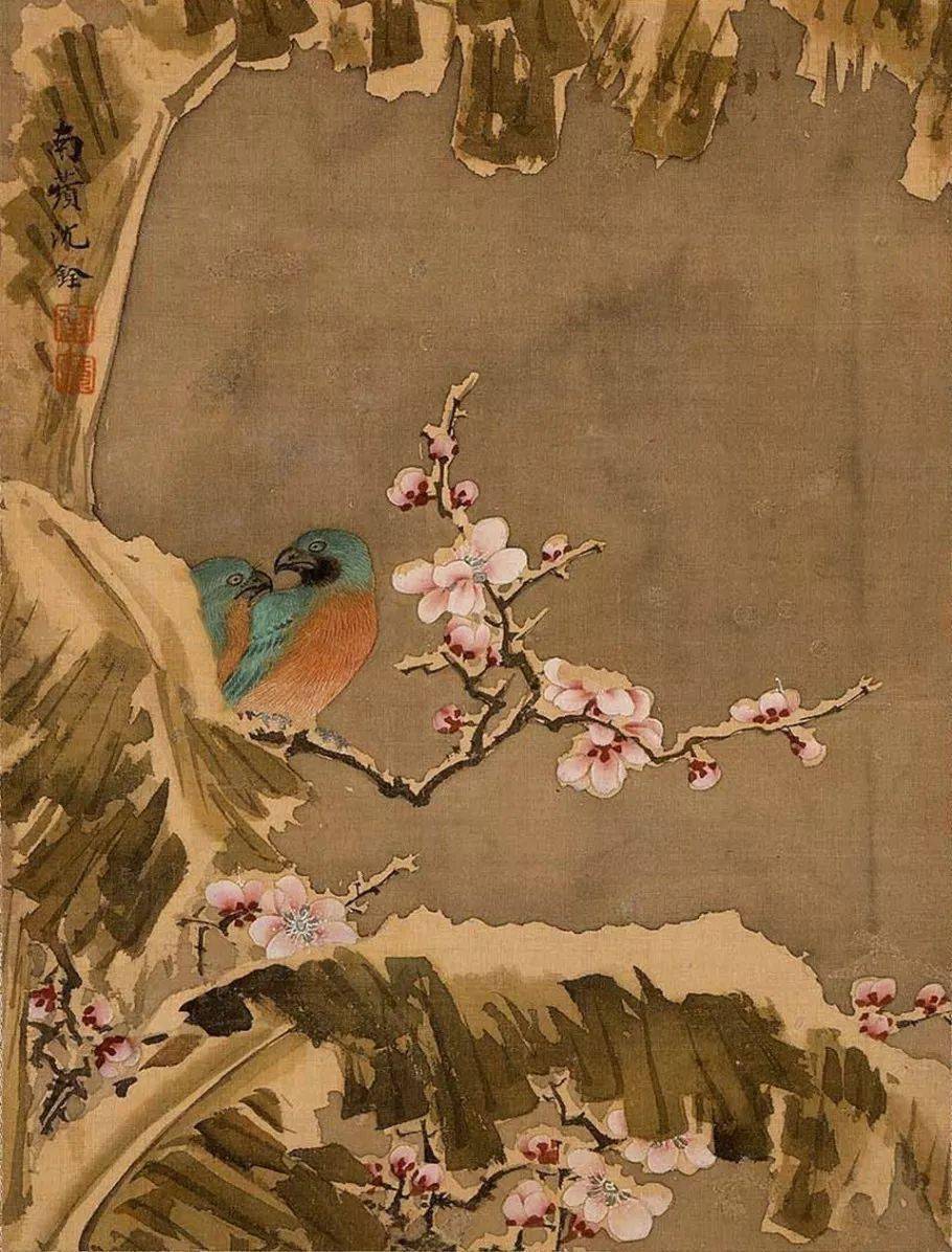 品鉴|清沈铨《花鸟草虫图册》_画派_南苹_弟子