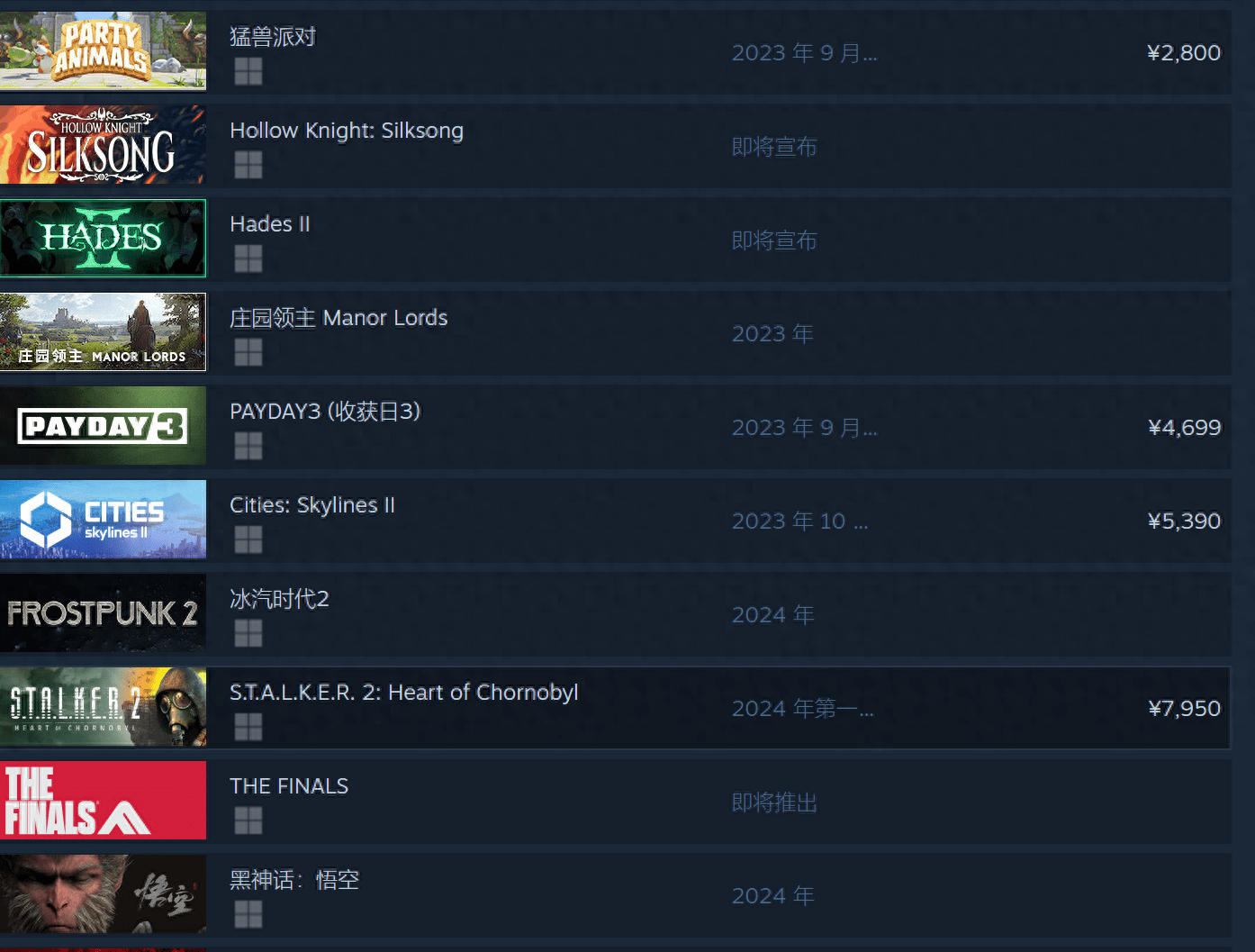 国产《动物派对》登顶Steam愿望单《悟空》第十_神话_游戏_毛绒绒