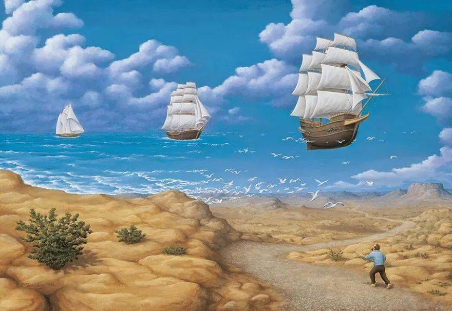 25张视觉错觉空间插画,创造出令人难以置信的幻觉!_世界_现实_作品