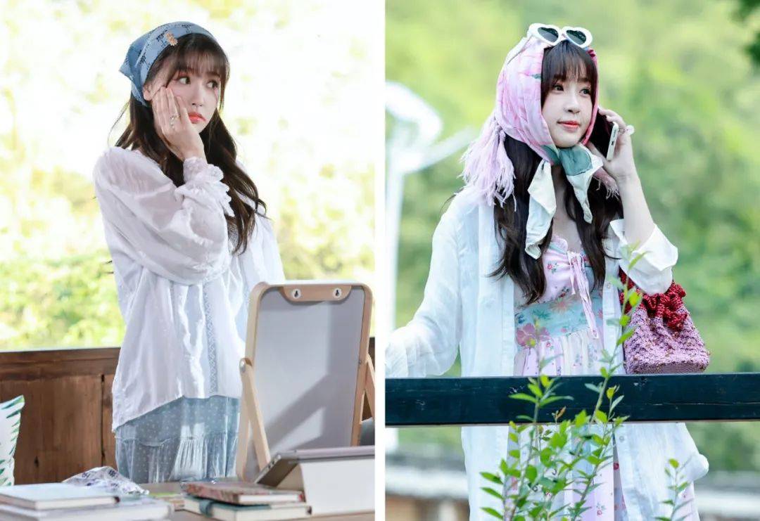 图:微博@何穗;@虞书欣工作室嫌弃彩色,印花太过喧闹?