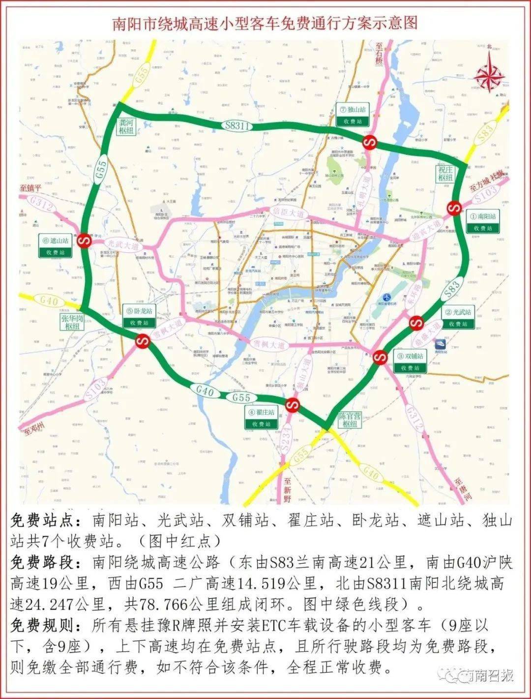 南阳市绕城高速,豫r小型客车免费通行_政策_高速公路_城市