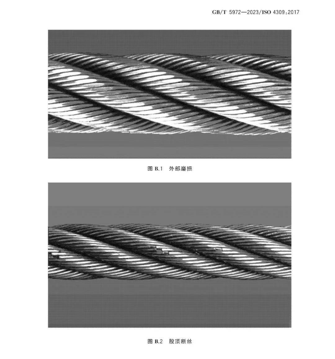 起重绳索,吊索具缺陷判定及报废标准1.缺陷:钢丝挤出 处理:立即报废2.