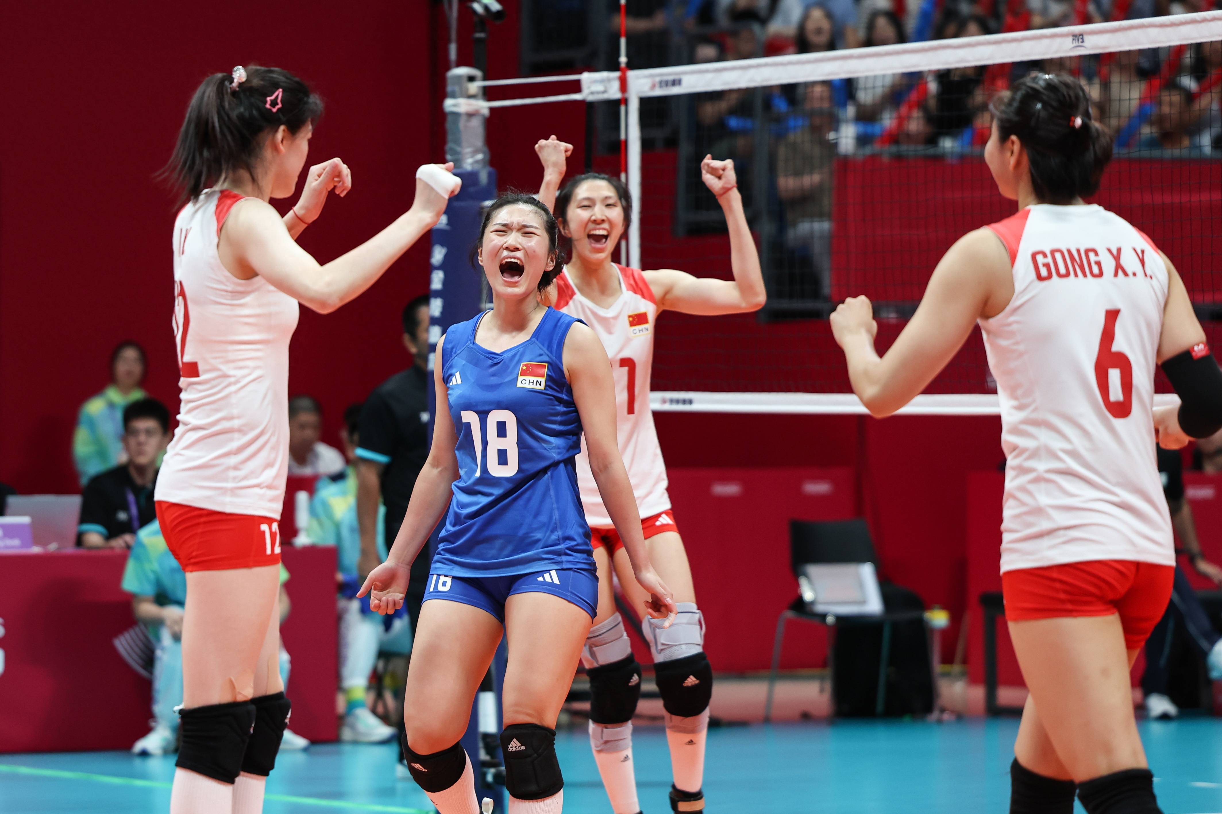 (杭州亚运会)排球——女子e组排位赛:中国队胜韩国队_比赛_新华社