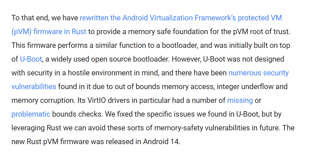 谷歌宣布正使用 Rust 语言重写 Android 安全关键组件 