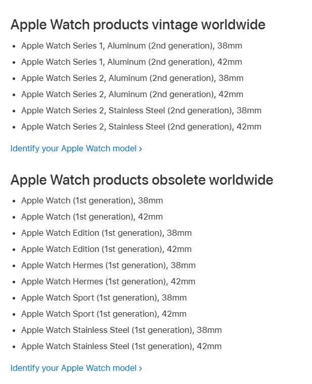 苹果将初代Apple Watch 和Apple Watch Series 1 列为过时产品_手机搜狐网