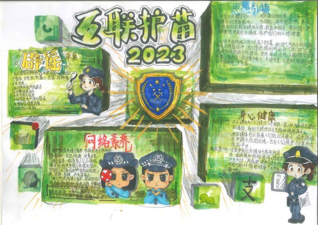 通州区青少年"共建网络文明 共享文明网络"校园创意手抄报比赛结果