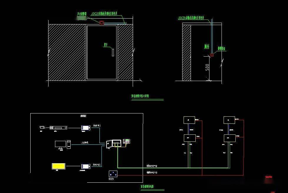 一些常用的弱電系統安裝大樣圖,cad格式,直接使用!_施工_圖紙_監控