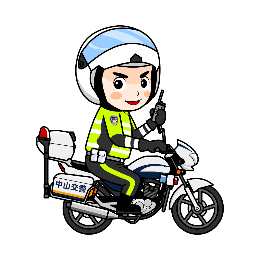 交警持续严查严管富康路_中山_人行道_车辆