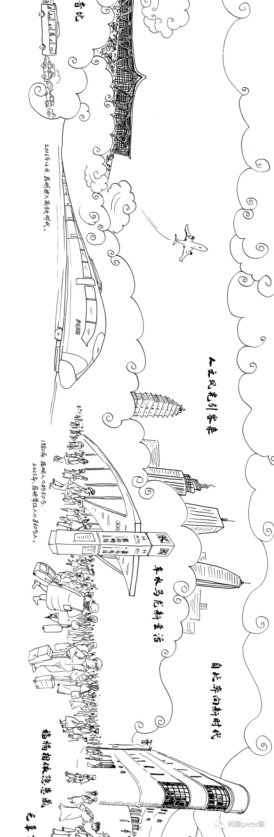 人民大会堂涂色简笔画图片