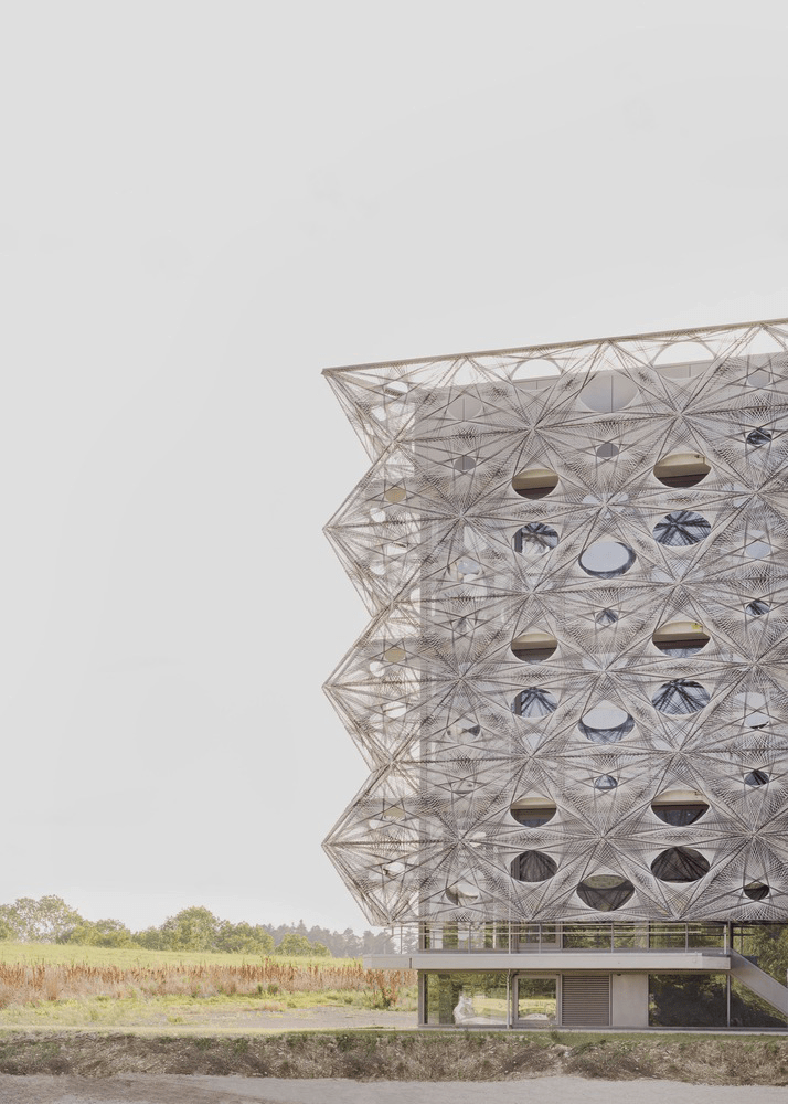 用碳纤维编织表皮,打造轻盈立面!_建筑_纺织学院_结构