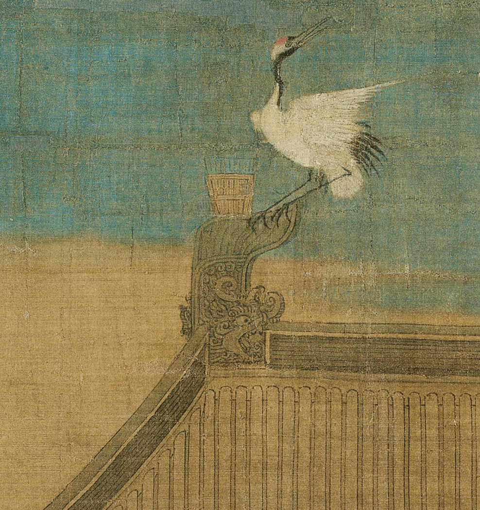 宋徽宗赵佶《瑞鹤图》以及背后的故事_仙鹤_景象_绘画