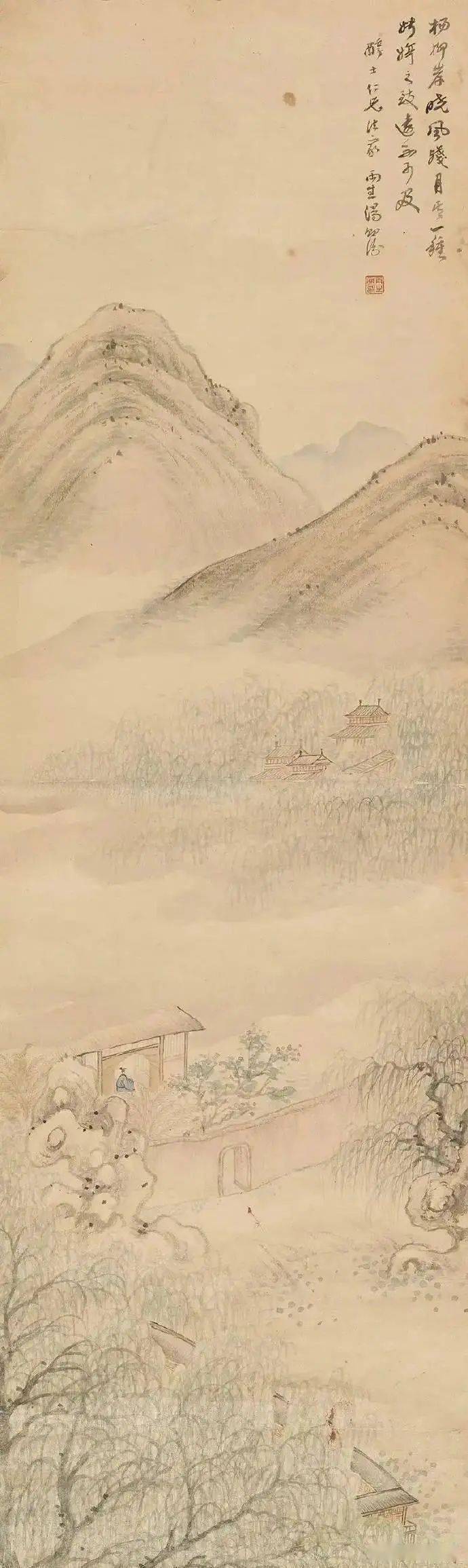 汤贻汾的神韵画境,山水意境自成一格!_作品_国画_书画