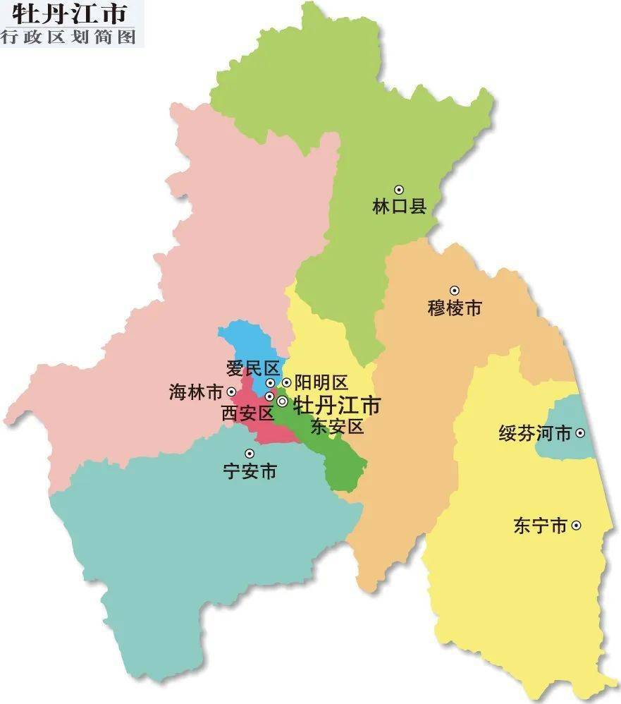 东宁市位于牡丹江市东部,东面与俄罗斯接壤,绥芬河自西向东从城中穿过