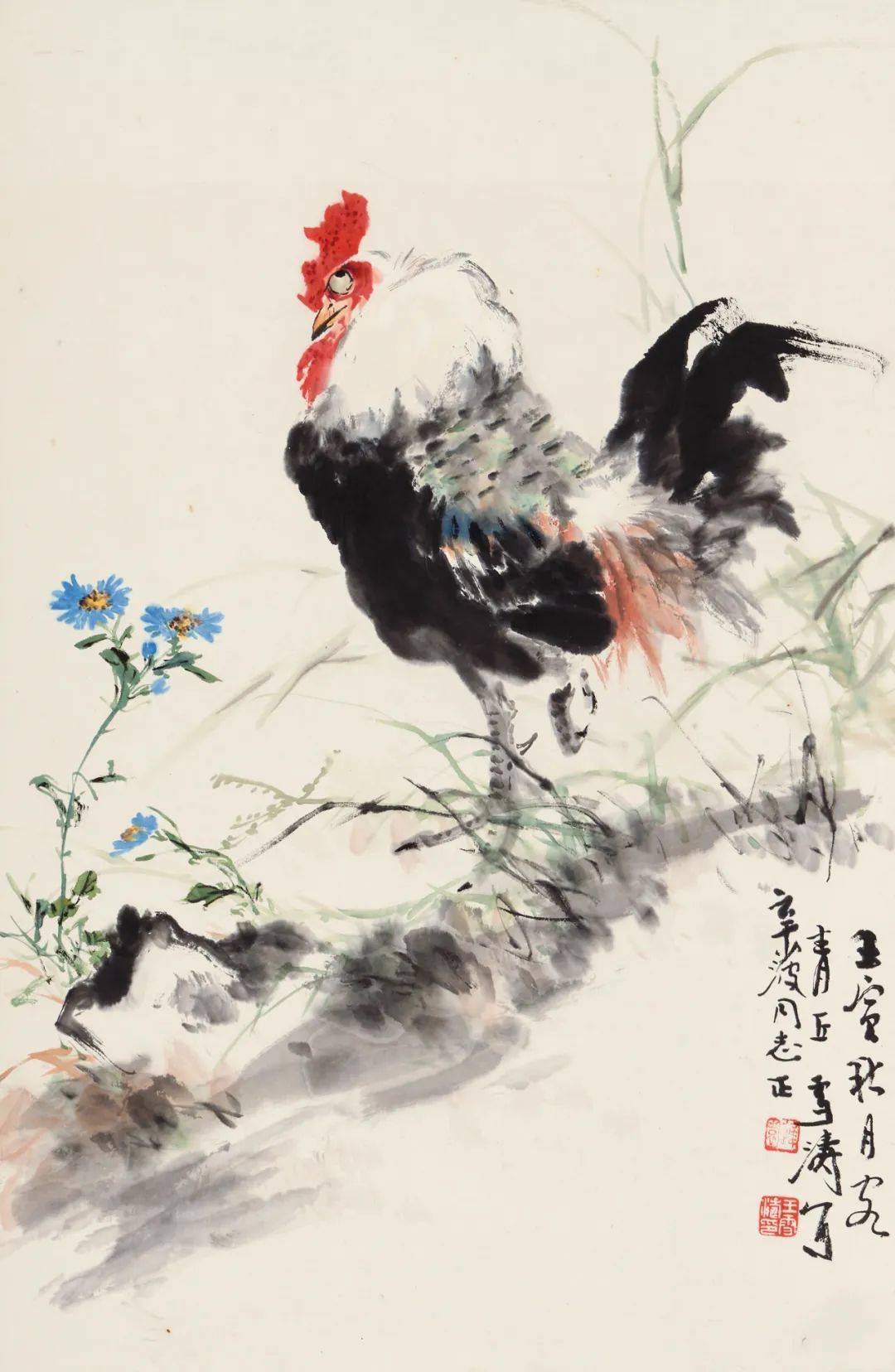 王雪涛 1903-1982 大吉图立轴 设色纸本 1962年作68×44 cm. 约2.