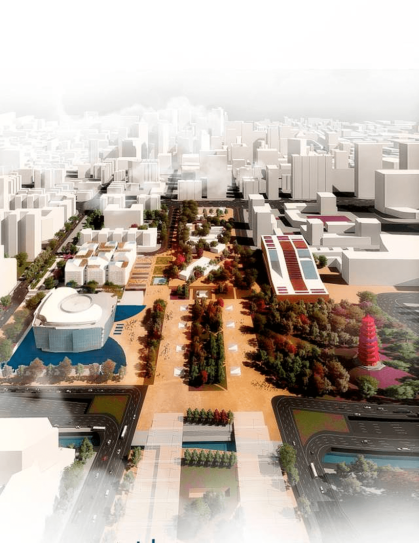 地处广州市新城市中轴线南段核心区,将与广州美术馆,博物馆,岭南广场