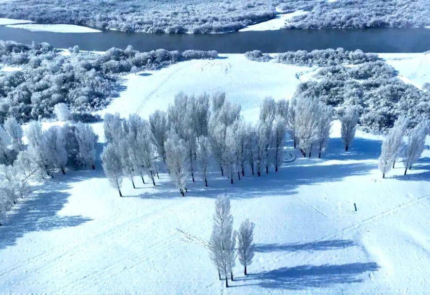 昭苏现今冬首场雾凇景观_旅游_昭苏县_湿地