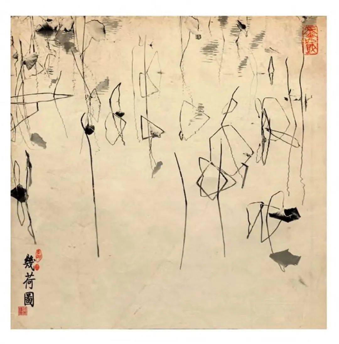 自成一景但偶有傲立于寒风者北化的风使荷折腰入水吴冠中也把此景入画