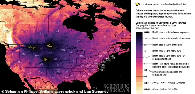 这些州的人口密度很低,但风能将放射性物质带到很远很远的地方.