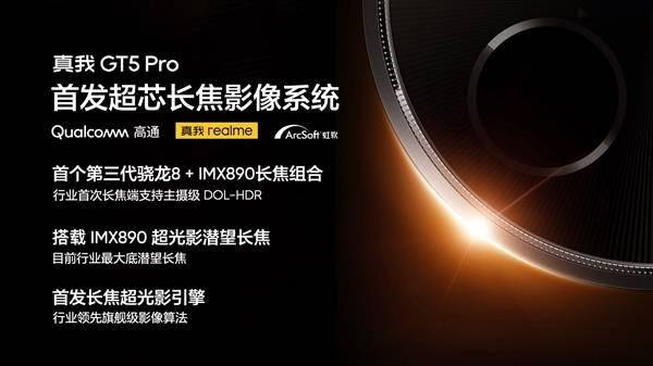 长焦之王！真我GT5 Pro来了：拥有行业最大底潜望长焦(图5)