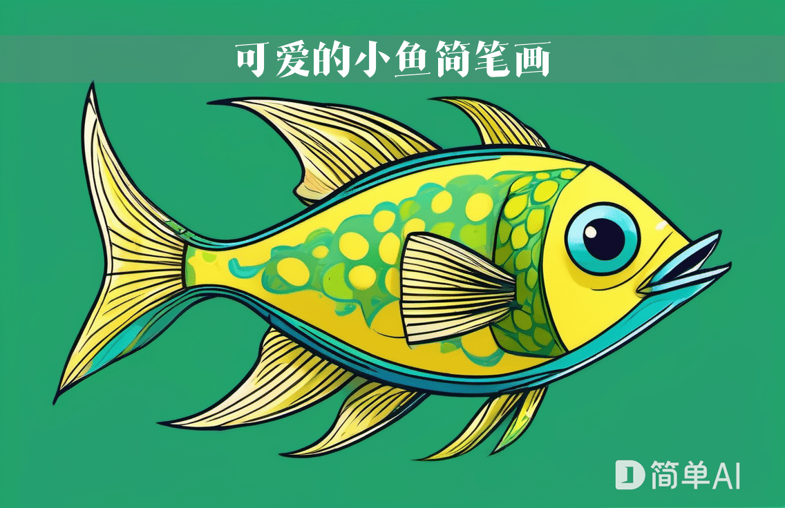 《小魚簡筆畫教程:輕鬆畫出可愛小魚》_紋理_橢圓形_嘴巴