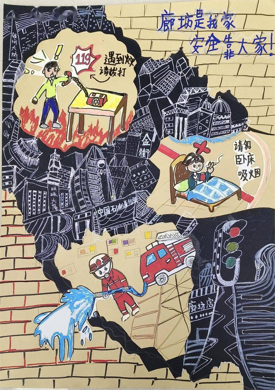 【消防宣传月】 "我是小小消防员"第八届儿童消防作文绘画大赛作品