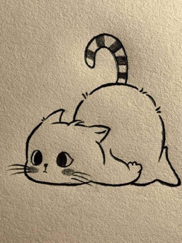简单6步教你画可爱的小猫咪,那么你能完成几步呢?