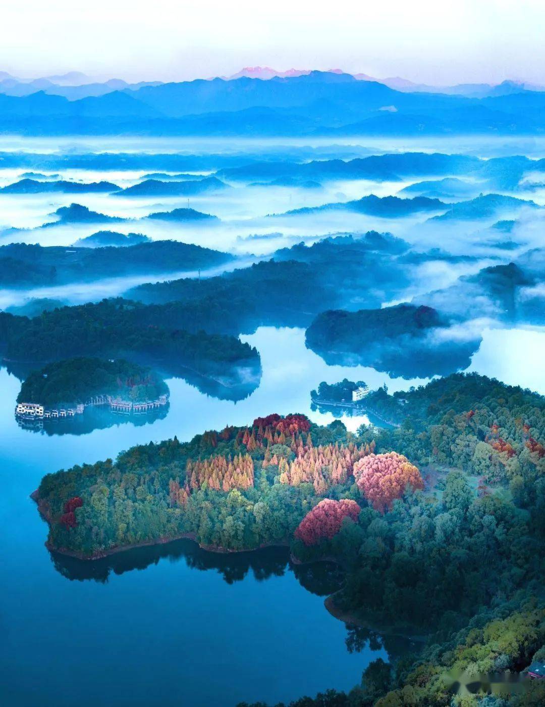 崇州版"千岛湖"迎来颜值巅峰_白塔_木鱼_天气