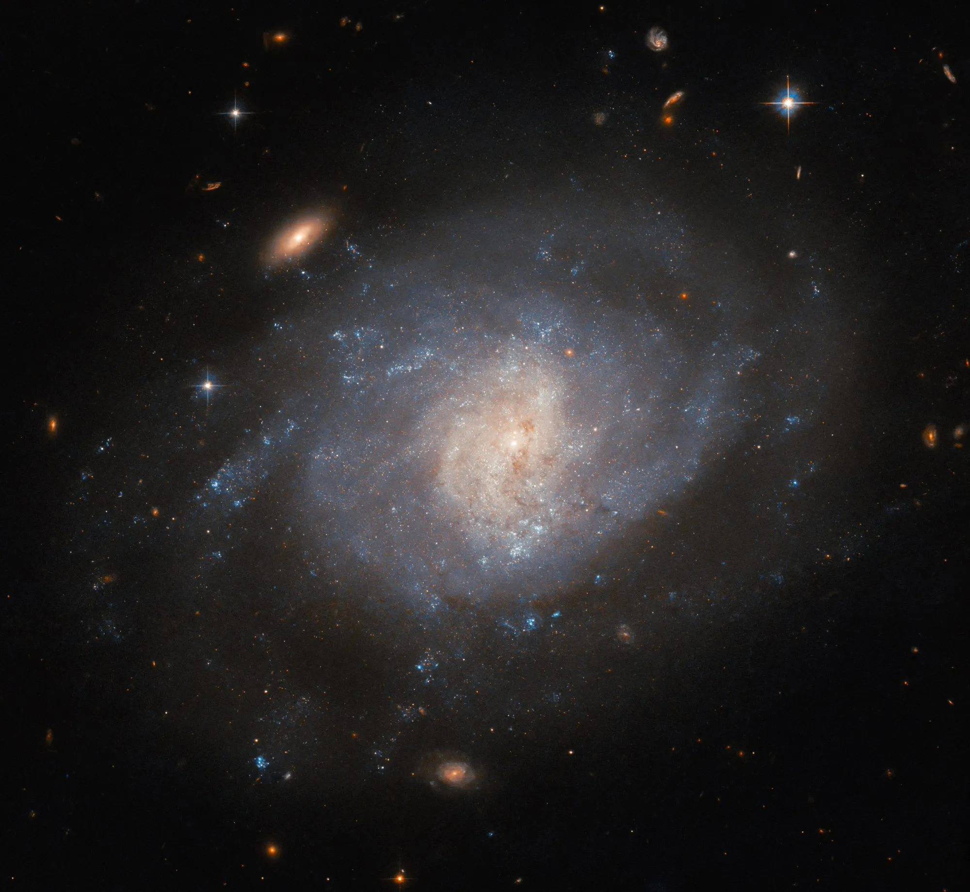 哈勃分享 ngc 941 螺旋星系新图 业余天文学家发现的超新星成焦点