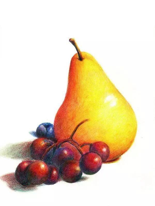 彩铅水果入门丨一组彩铅水果绘画步骤图,简单又好看的彩铅画