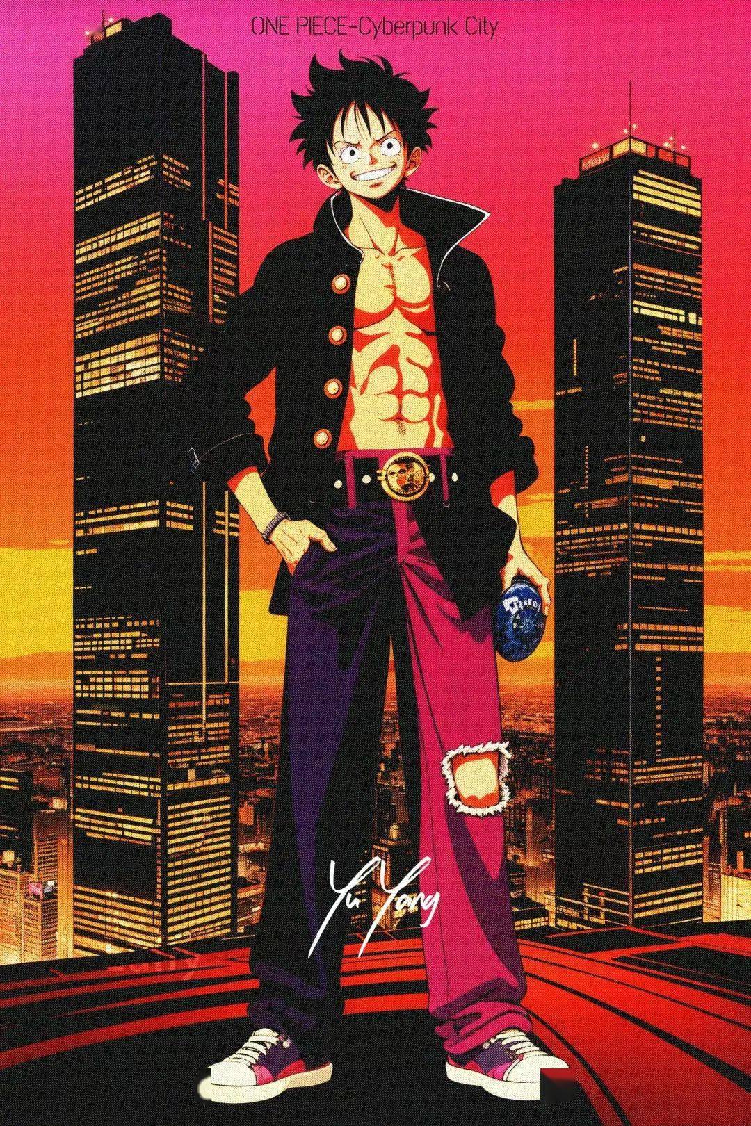 海贼王壁纸|现代装路飞