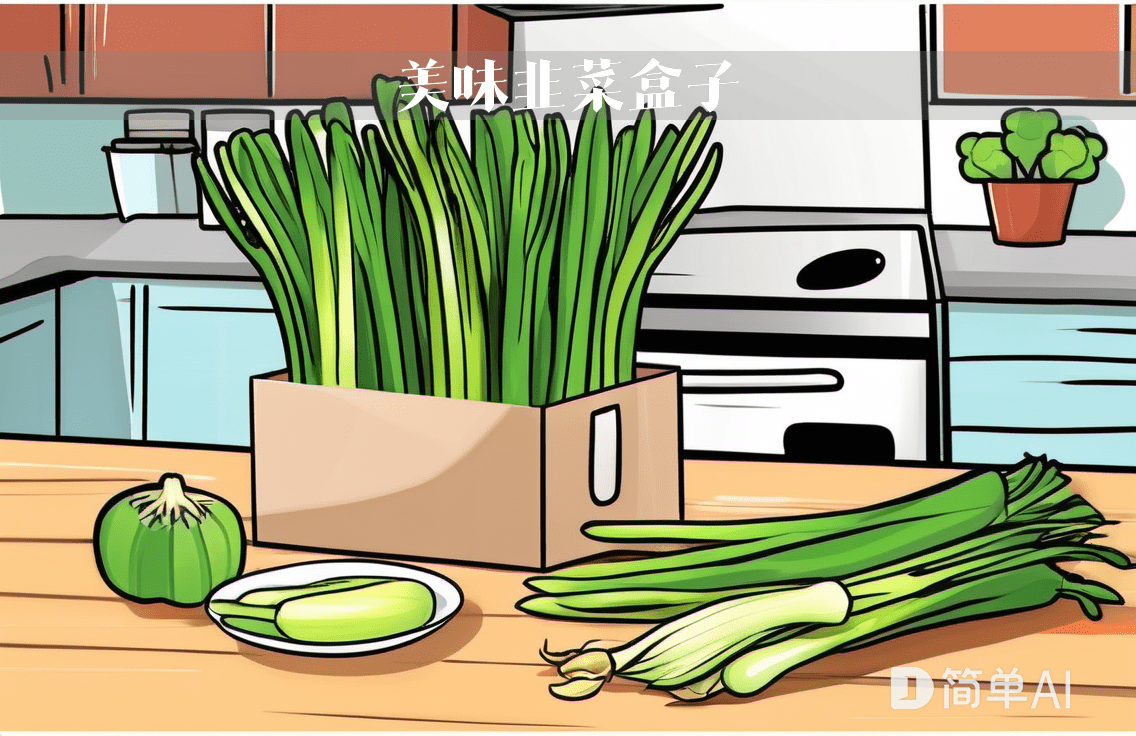 卡通韭菜盒子图片